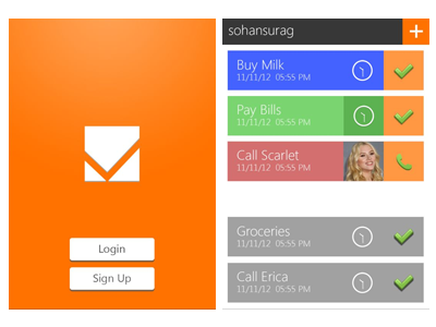 Tick It! android app checklist mobile ui design