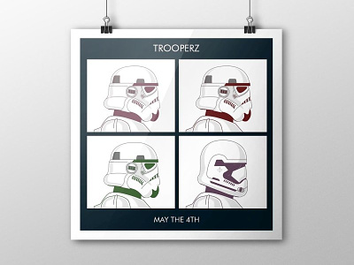 Star Wars TROOPERZ Poster demon days gorillaz illustration may the 4th poster star wars storm trooper wall art wallpaper
