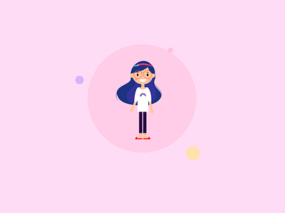 Girl 👧🏻 character design illustration