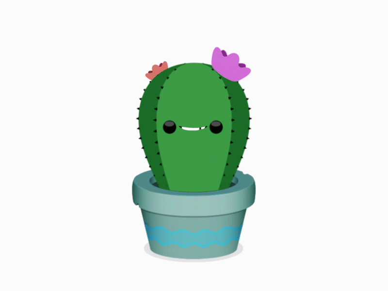 Just Another Happy Cactus! after affects after effects animation animated gif animation artwork cute digital art illustration illustrator vector animation vector artwork