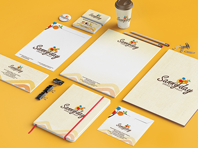 Brand Identity for "Sunny day" company brand identity branding concept design illustration like logo logo design packaging creative stationary