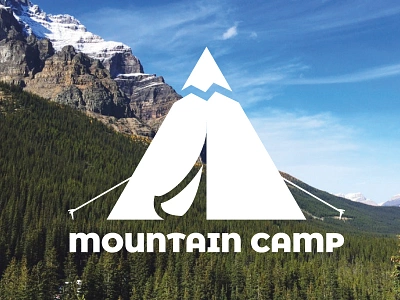 Mountain Camp Logo camping logotype mountain