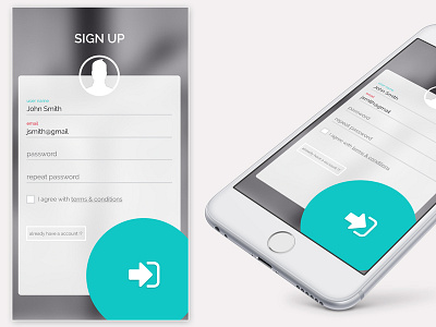 SIGN UP INTERFACE mobile design sign in form sign up webdesign