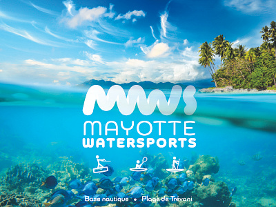 MWS Logo logotype mayotte monogram watersports wave
