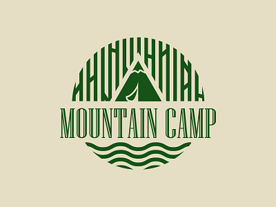 Mountain Camp Logo camp camping logo mountain tent