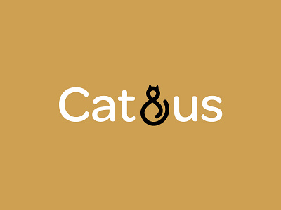 Cat&Us logotype animal cat logo