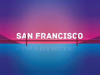 San Francisco colors gradient graphic illustration minimalism