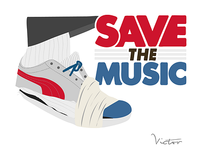 Save the Music color dance illustration minimalist music