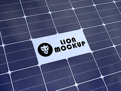 Free Solar Panel Logo Mockup