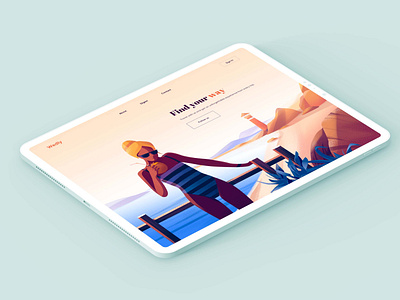 Free Isometric view ipad Mockup