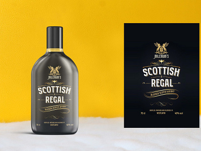 Modern Scottish Whisky Bottle Mockup bottle design illustration logo mockup mockups modern psd scottish whisky