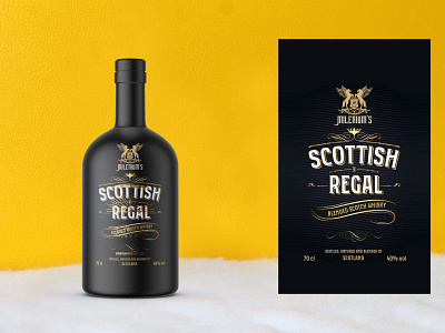 Blended Scotch Whisky Bottle Mockup black bottle design illustration logo mockup mockups psd scotch whisky
