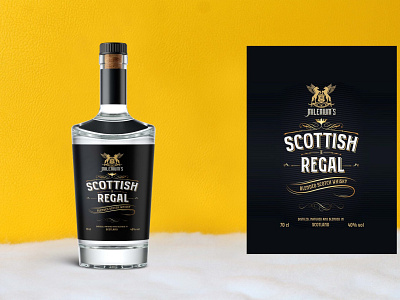 Scottish Regal Whisky Bottle Mockup bottle design illustration logo mockup mockups psd regal scottish whisky