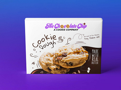 Chocolate Cookie Box Packaging Mockup