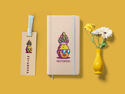 Premium Mustard Notebook Mockup