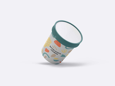 Butterscotch Tub Ice Cream Mockup