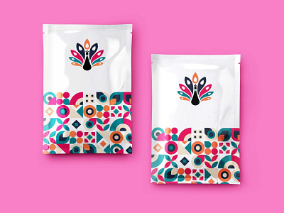 Peacock Sachet Branding Mockup