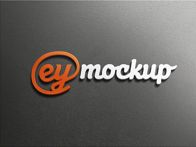 Free Clean 3d Logo Mockup