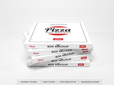 Free Pizza Box Mockup