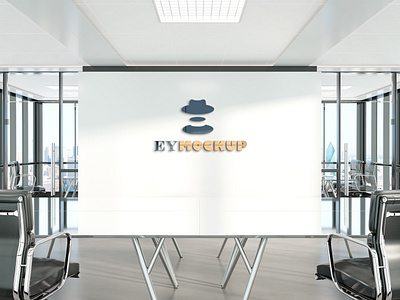 Logo On Office Wall Mockup by Arun Kumar on Dribbble