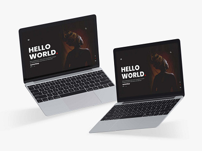 Free Twin Laptop Screen Mockup