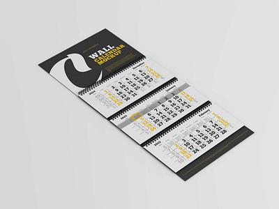 Free Long Calendar Design Mockup