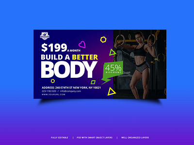 Free Rouge Gym Banner banner banner design design free free design freebies design new design premium design psd rouge