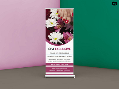 Free Beautiful Spa Care Roll Up Psd Template 1 download download 2018 download psd free free mockups free psd template free psd templates mock ups mockup mockups psd