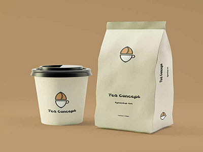 Coffee Cup Packaging Mockup coffee bag coffee cup cup packaging mockup packaging design packaging mockup