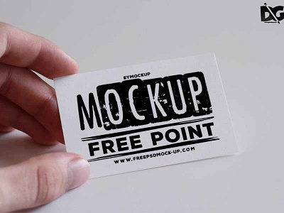 Free Psd Hand Helded Business Card Mockup