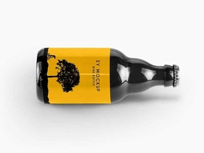 Free Laydown Beer Bottle Mockup download mockup free free download free psd mock up mock ups mockup mockup download mockups psd psd download