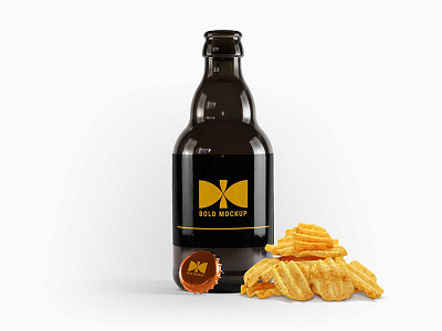 Free Beer Bottle With Snacks Mockup download mockup free free download free psd mock up mock ups mockup mockup download mockups psd psd download