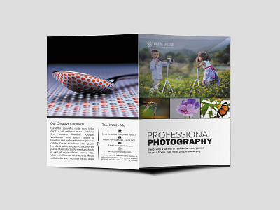 Photographer Agency Bi Fold Brochure Design Template