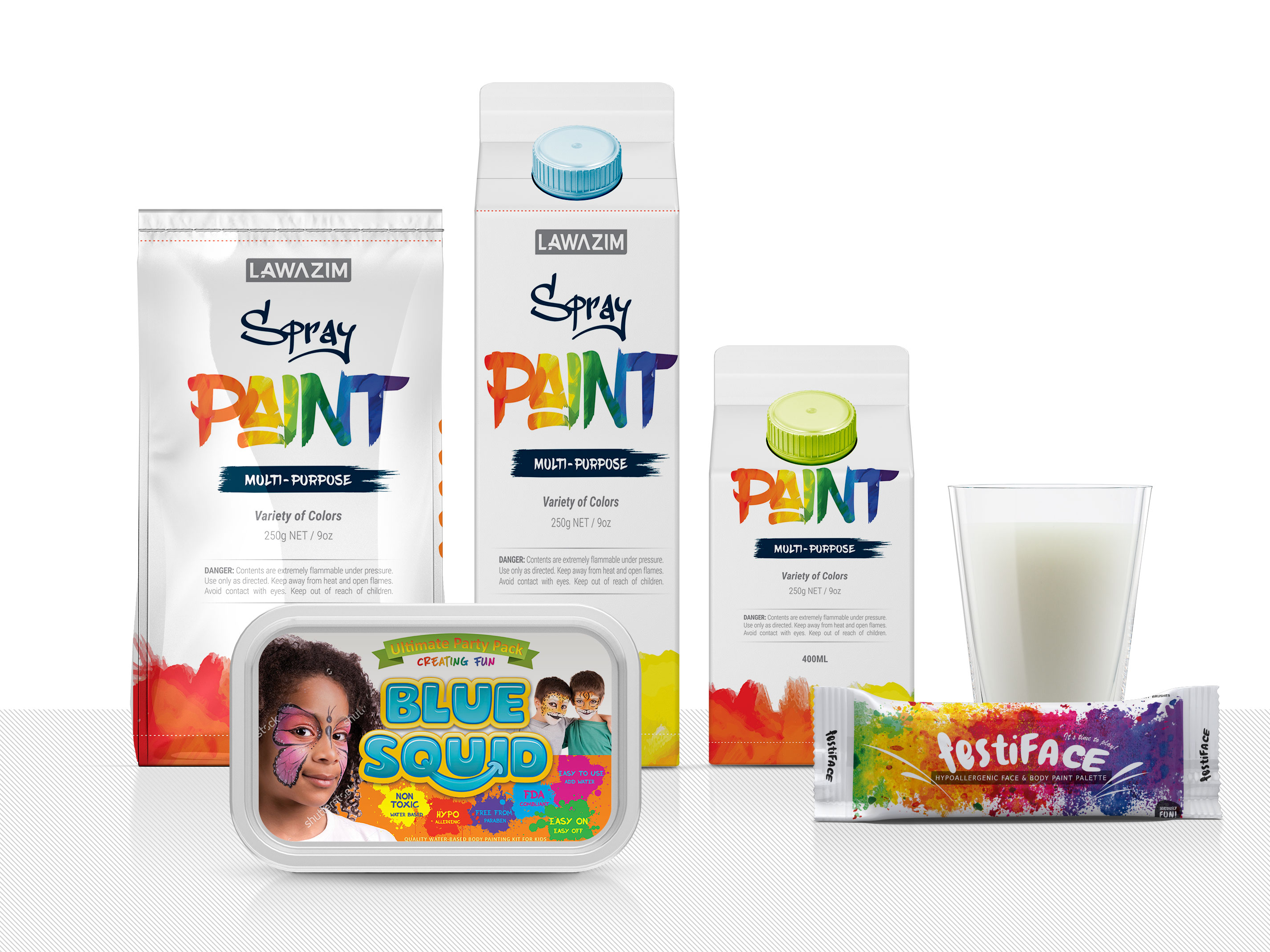 Download Free Spray Paint Branding Packaging Mockup By Arun Kumar On Dribbble PSD Mockup Templates
