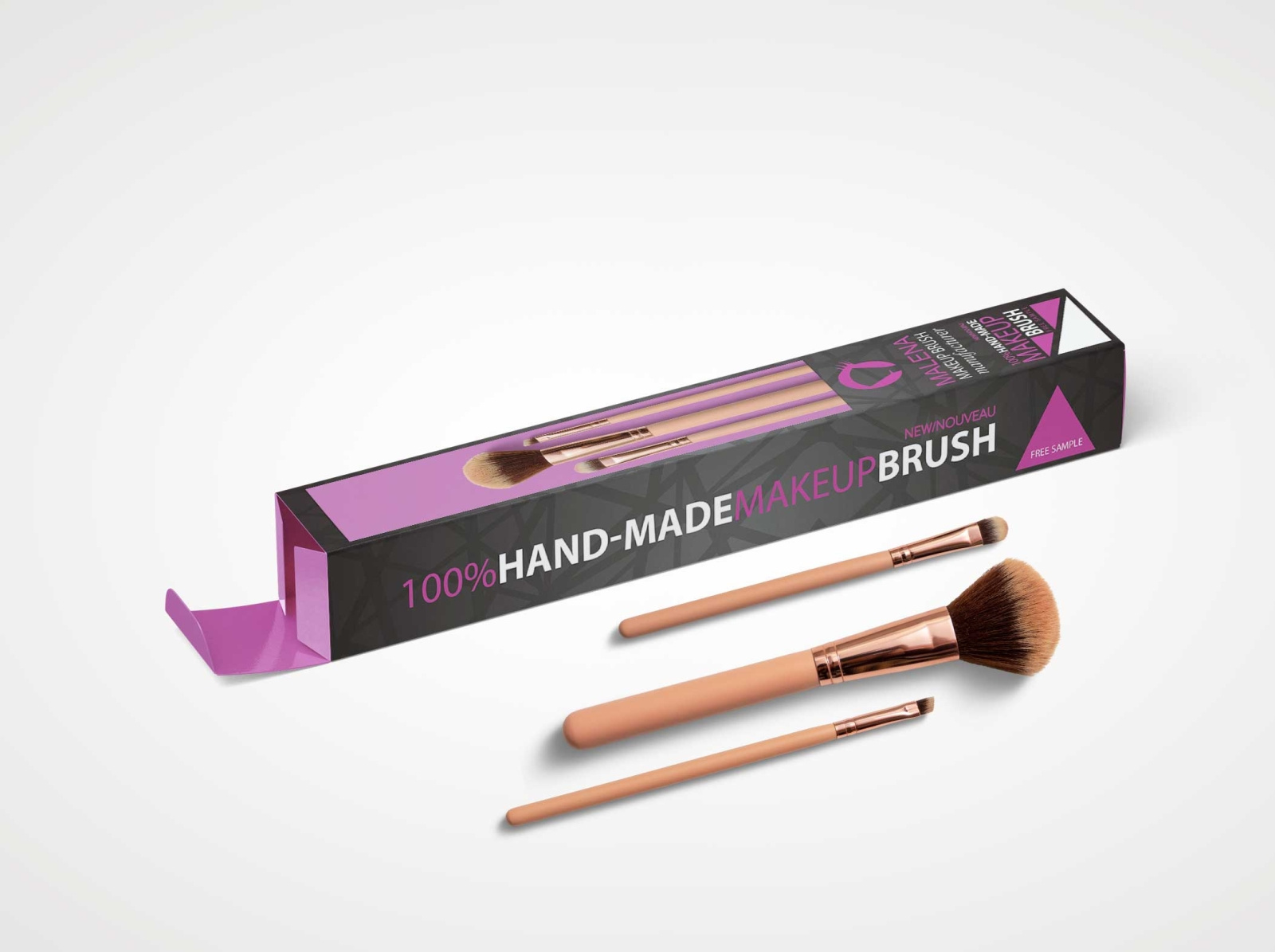 Download Handmade Beauty Brush Box Packaging Mockup by Arun Kumar ...