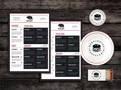 Dine Fine Food Menu Template design