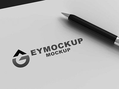 Black and White Logo Mockup