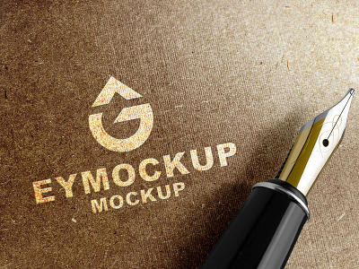 Download Golden Pen 3d Logo Mockup By Anjum On Dribbble