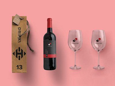 Premium Red Wine Bottle Mockup