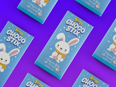 Blue Choco Stix Packaging Mockup