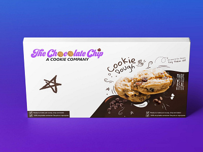 Download Chocolate Chip Cookie Box Packaging Mockup By Anjum On Dribbble