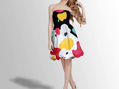 Off Shoulder Mini Dress Mockup 3d animation branding design dress illustration logo mini mock up mockup mockups off shoulder psd ui