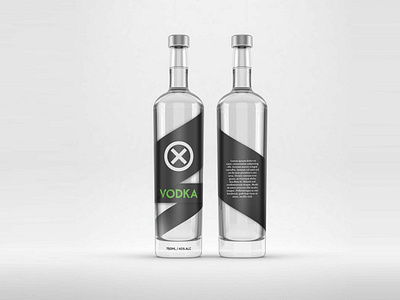 Free Vodka Bottle Mockup