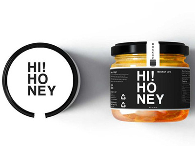 Real Honey Jar Label Mockup