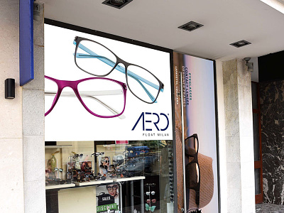 Free Eyeglasses Storefront Psd Mockup