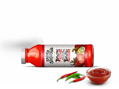 Small Tomato Ketchup Bottle Mockup