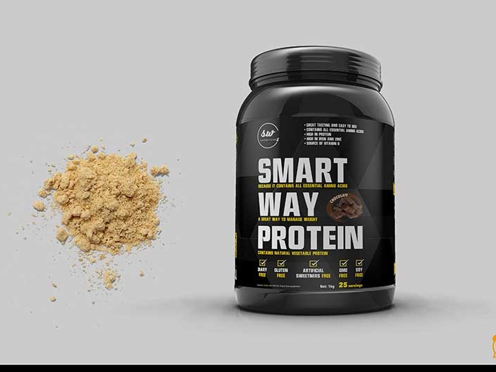 Download Protein Powder Plastic Bottle Label Mockup By Anjum On Dribbble Yellowimages Mockups