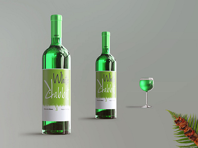 Free Glass Wine Bottles Label Mockup