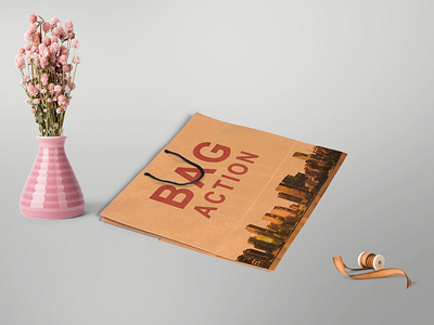 Free Pink Shopping Bag Psd Mockup