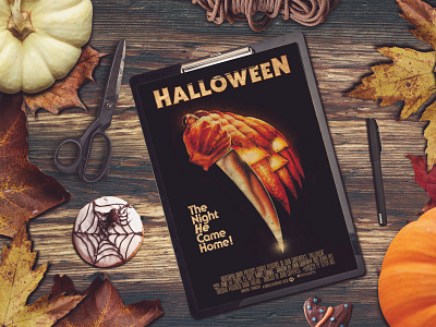 Free Halloween Poster Mockup